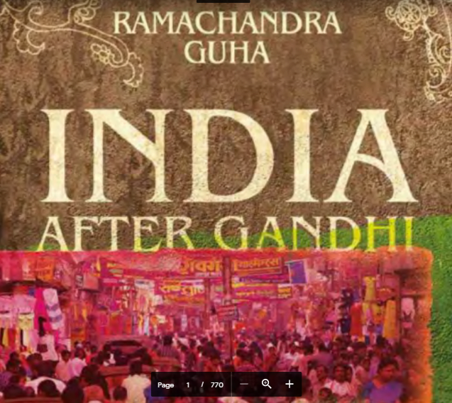 India after Gandhi by Ramachandra Guha Book PDF free Download