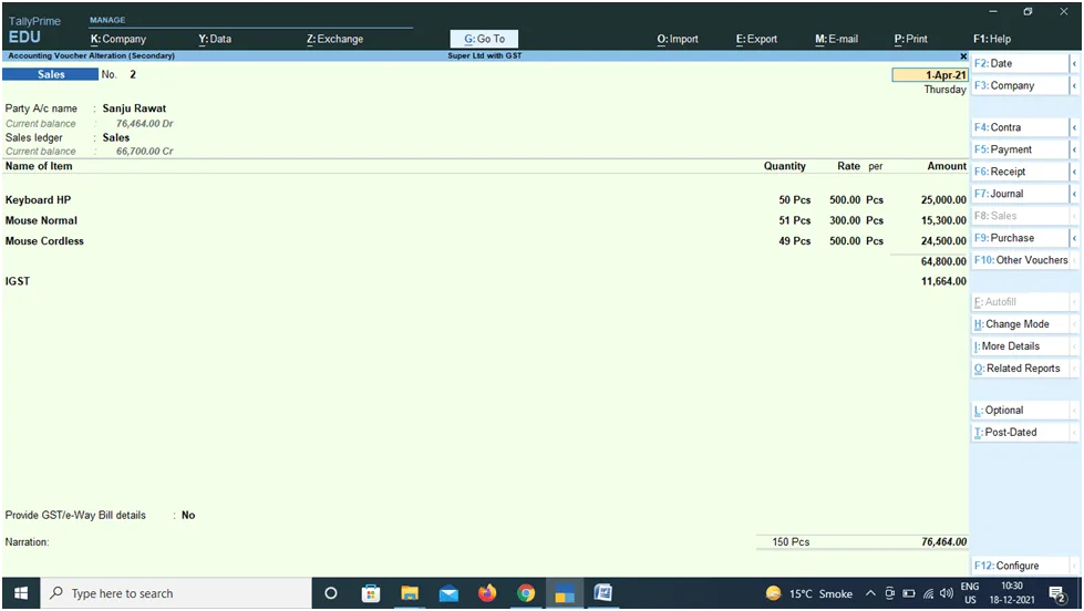 Tally Prime Course Notes