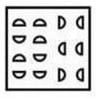 कागज के एक टुकड़े को मोड़ा जाता हैं और उसमे छेद किया जाता है जैसा की नीचे प्रश्न आकृतियों मे दिखया गया हैं | दी गई उत्तर आकृतियों में से बताइए कि खोले जाने के बाद वह किस उत्तर आकृति के समान दिखाई देगी ?
