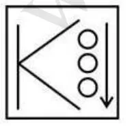 Select the correct mirror image of the given figure when the mirror MN is placed to the right side of the figure.