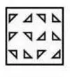 A piece of paper is folded and punched as shown below in the question figures, from the given answer figures, indicate how it will appear when opened ?