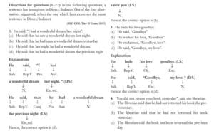 Direct Indirect Speech Questions and Answers PDF - SSC STUDY