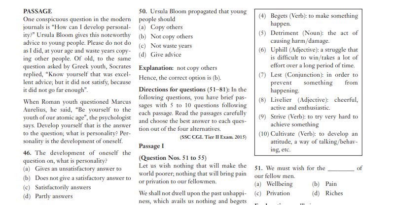 English Comprehension Passages 